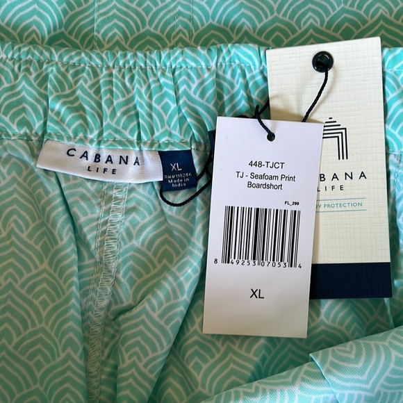 Cabana Life Seafoam Print Board Shorts NWT - Picture 9 of 9
